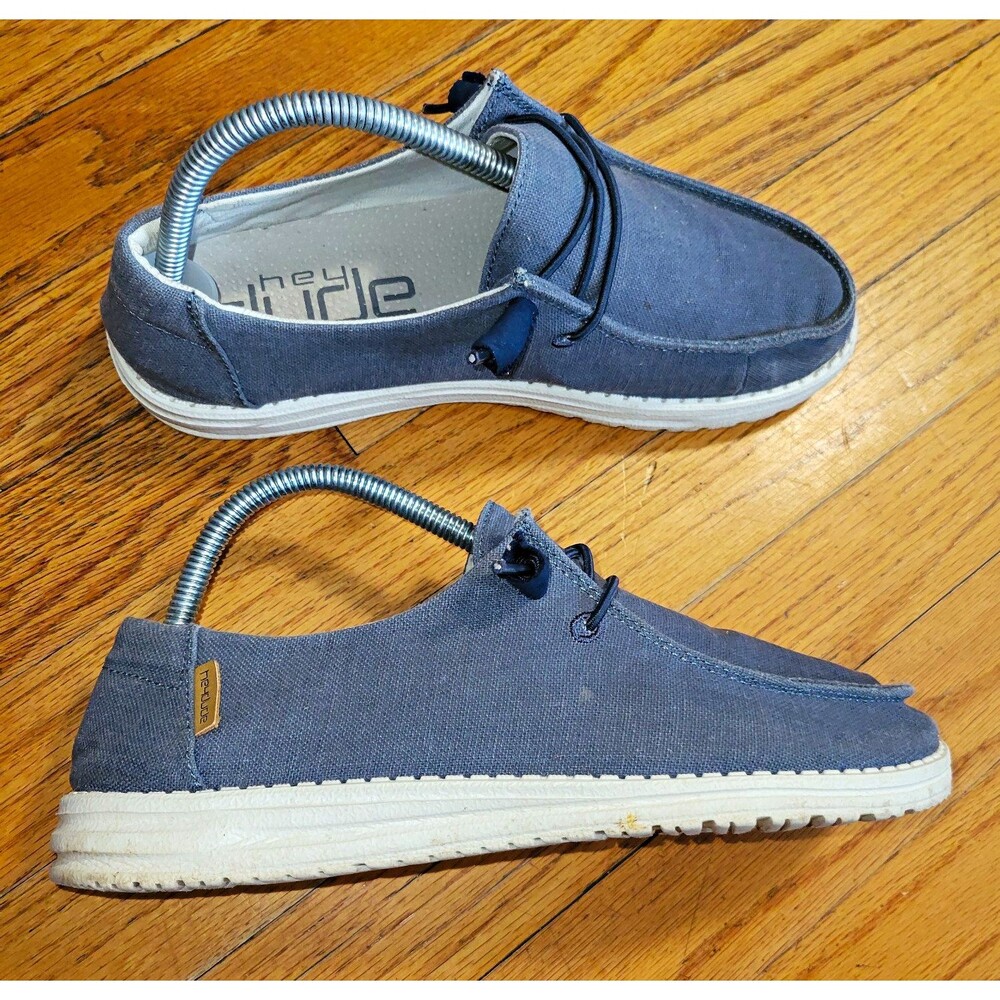 Hey Dude Wendy Chambray Women’s Blue/White Slip-On Casual Shoes US 8 EU 39